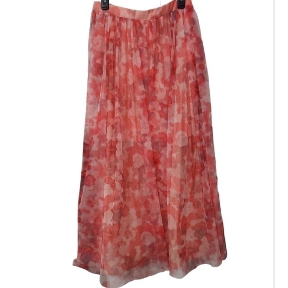 PINK Abstract Floral Maxi Elegant Skirt Size : M - Picture 2 of 4